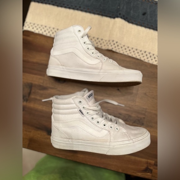 Women’s White High-Top Vans - Picture 3 of 10